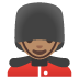 💂🏽‍♂️ man guard: medium skin tone display on Google